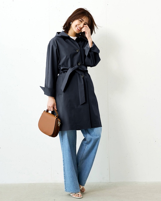 シャットウインド・ステンカラーロングコート