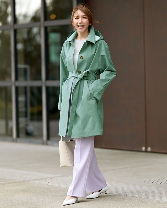 シャットウインド・ステンカラーロングコート