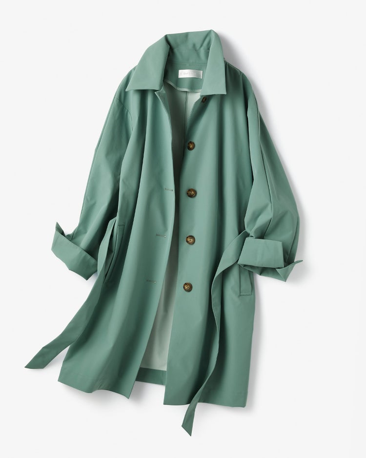 シャットウインド・ステンカラーロングコート 詳細画像 ミストグリーン 3