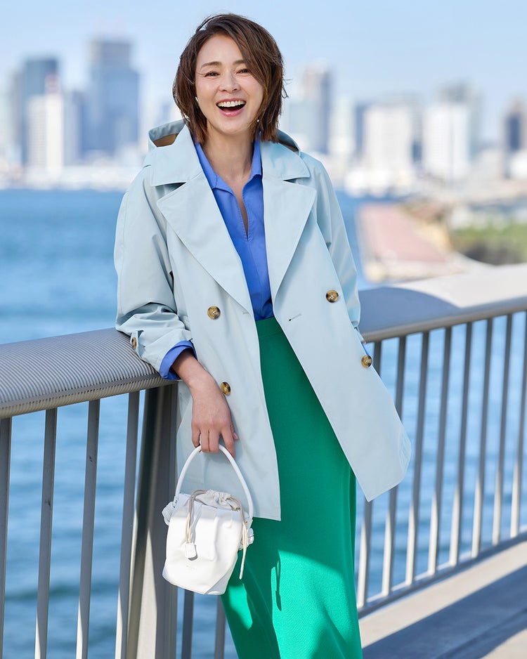 シャットウインド・ダブルブレストコート 詳細画像 ライトブルー 1