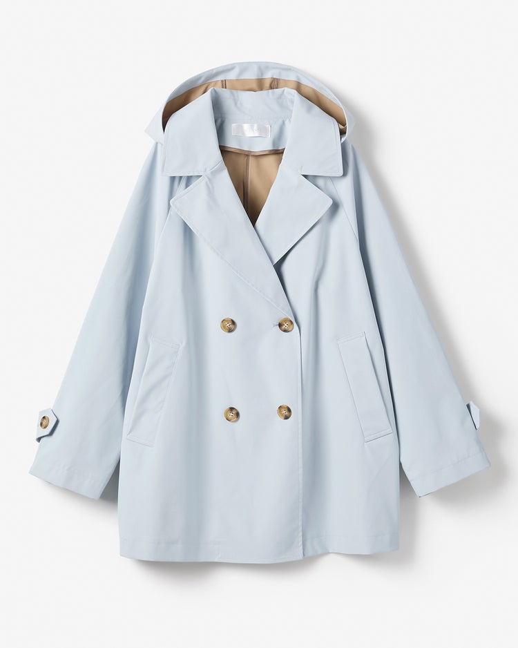 シャットウインド・ダブルブレストコート 詳細画像 ライトブルー 3