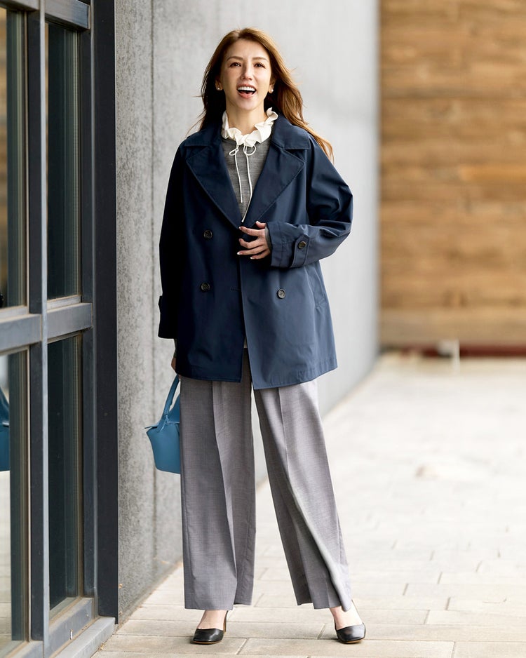 シャットウインド・ダブルブレストコート 詳細画像 ミッドナイトブルー 1