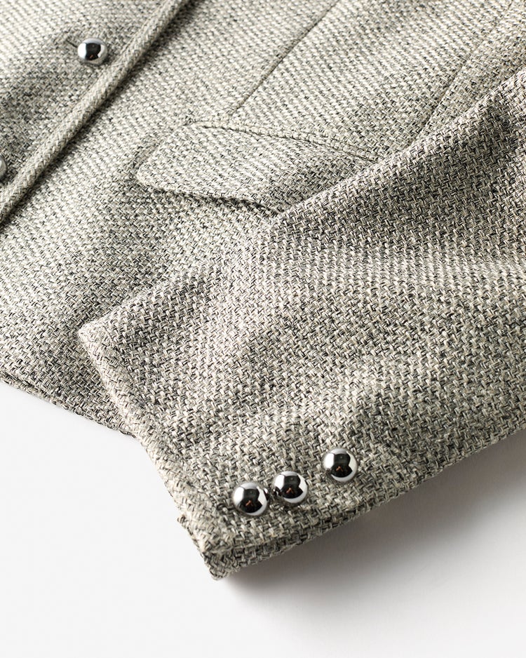 バスケット織り・ショートジャケット 詳細画像 グレーミックス 5
