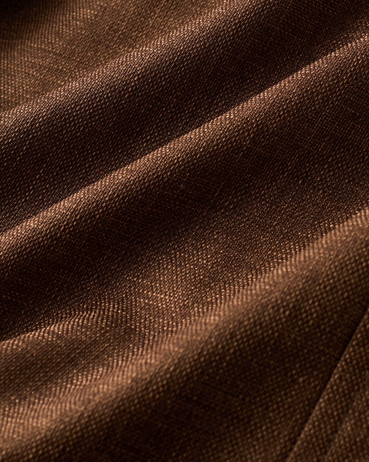 ブッチャー織り・ロングジャケット 詳細画像 ブラウン 4