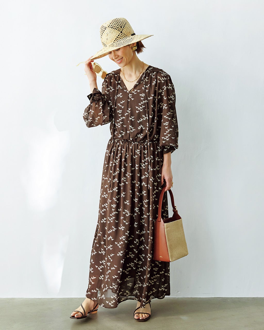 ホースプリント・シフォンドレス/DoCLASSE