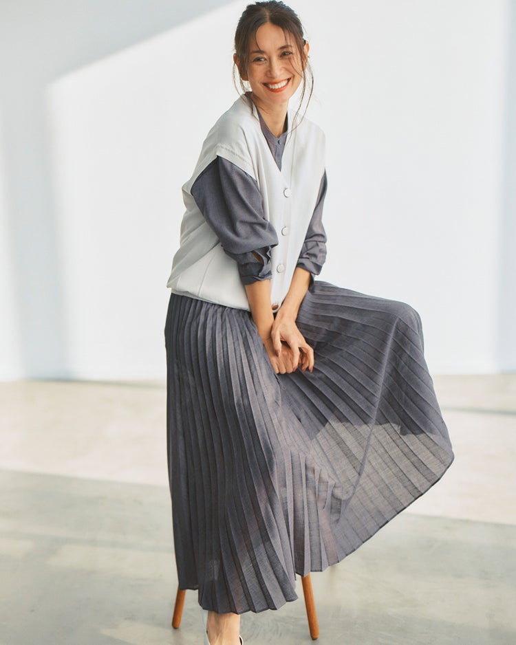 ドレープボイル・ブラウジングシャツワンピース 詳細画像 グレー 3