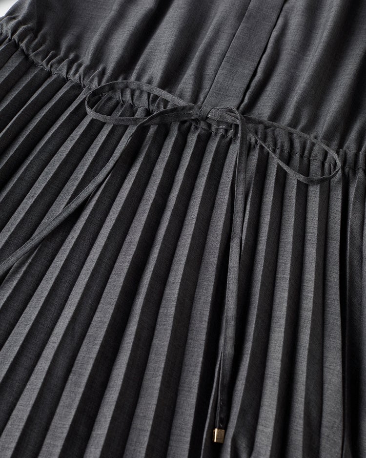 ドレープボイル・ブラウジングシャツワンピース 詳細画像 グレー 5