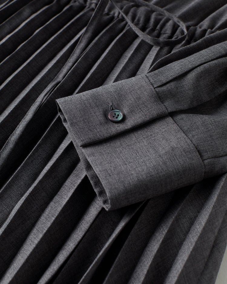 ドレープボイル・ブラウジングシャツワンピース 詳細画像 グレー 6