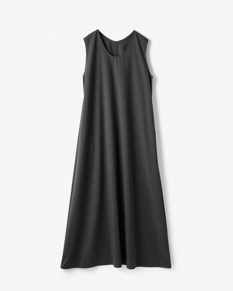 ストレッチビスコース・マキシワンピース 詳細画像 チャコール 2