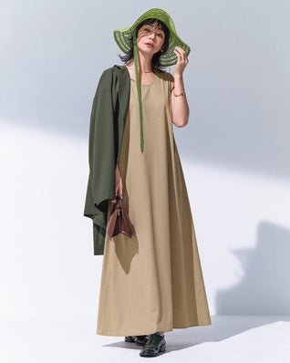 ストレッチビスコース・マキシワンピース