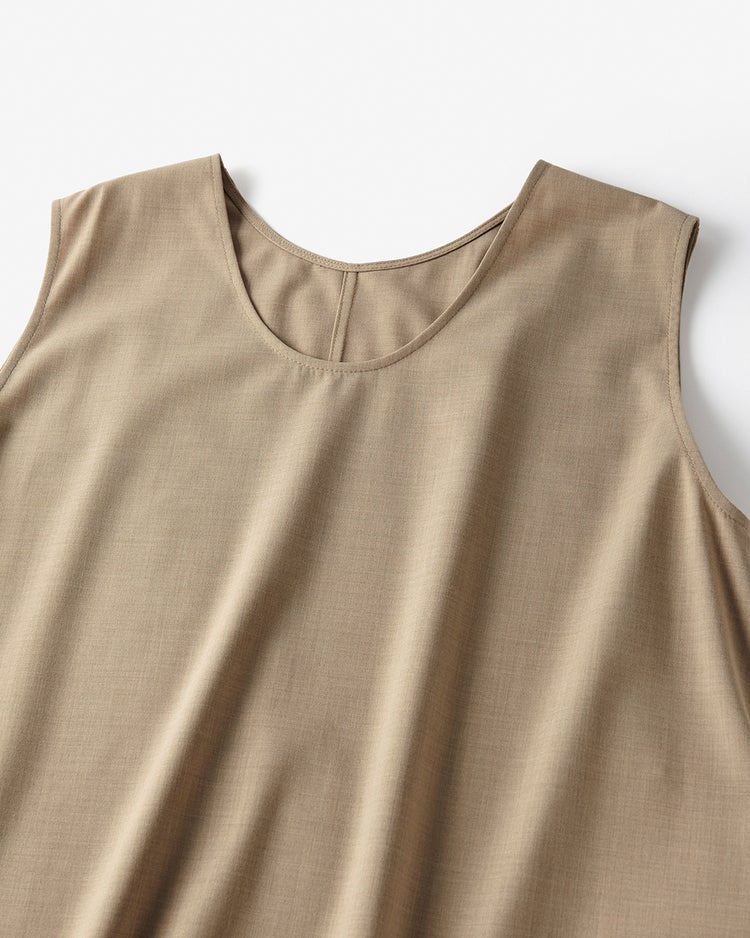 ストレッチビスコース・マキシワンピース 詳細画像 ベージュ 3