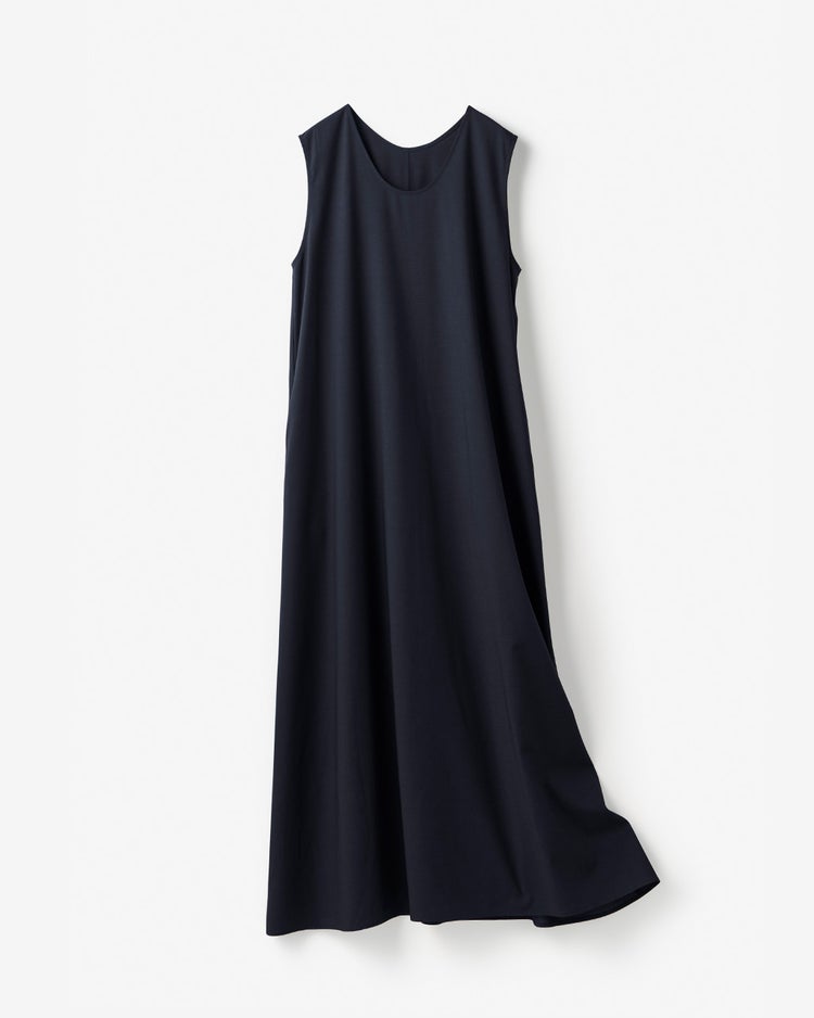 ストレッチビスコース・マキシワンピース 詳細画像 ダークネイビー 2
