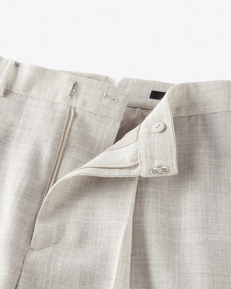 バルキーリネンタッチ・カーブテーパードパンツ 詳細画像 ライトグレー 6