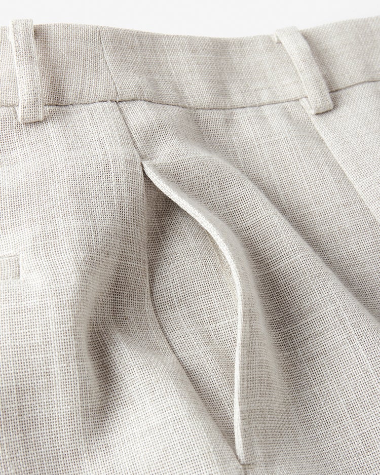 バルキーリネンタッチ・カーブテーパードパンツ 詳細画像 ライトグレー 8