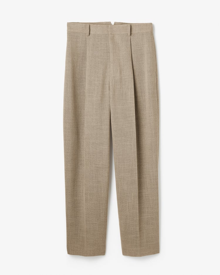 バルキーリネンタッチ・カーブテーパードパンツ 詳細画像 ベージュ 3