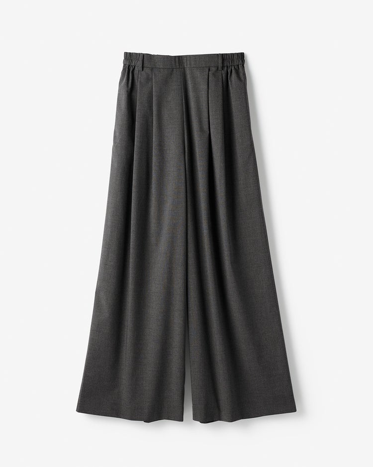 ストレッチビスコース・タックワイドパンツ 詳細画像 チャコール 2
