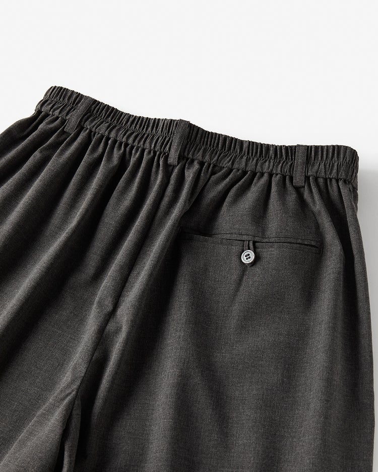 ストレッチビスコース・タックワイドパンツ 詳細画像 チャコール 5