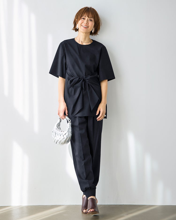 ストレッチビスコース・ジョグパンツ 詳細画像 ダークネイビー 1