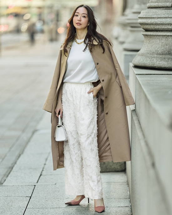 カットジャカード・ワイドパンツ