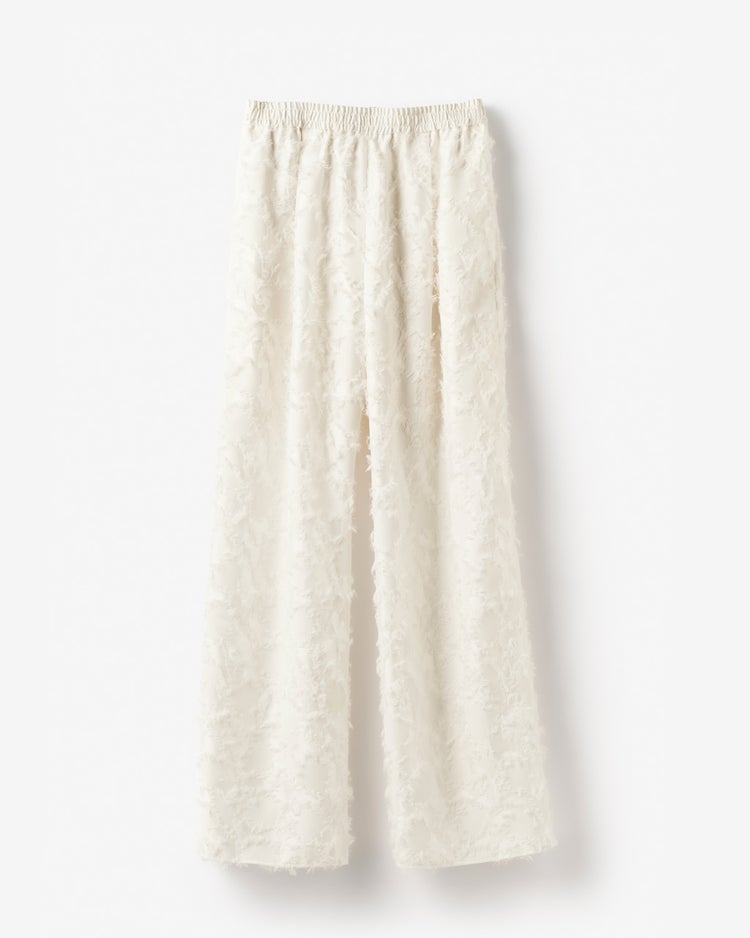 カットジャカード・ワイドパンツ 詳細画像 オフホワイト 3