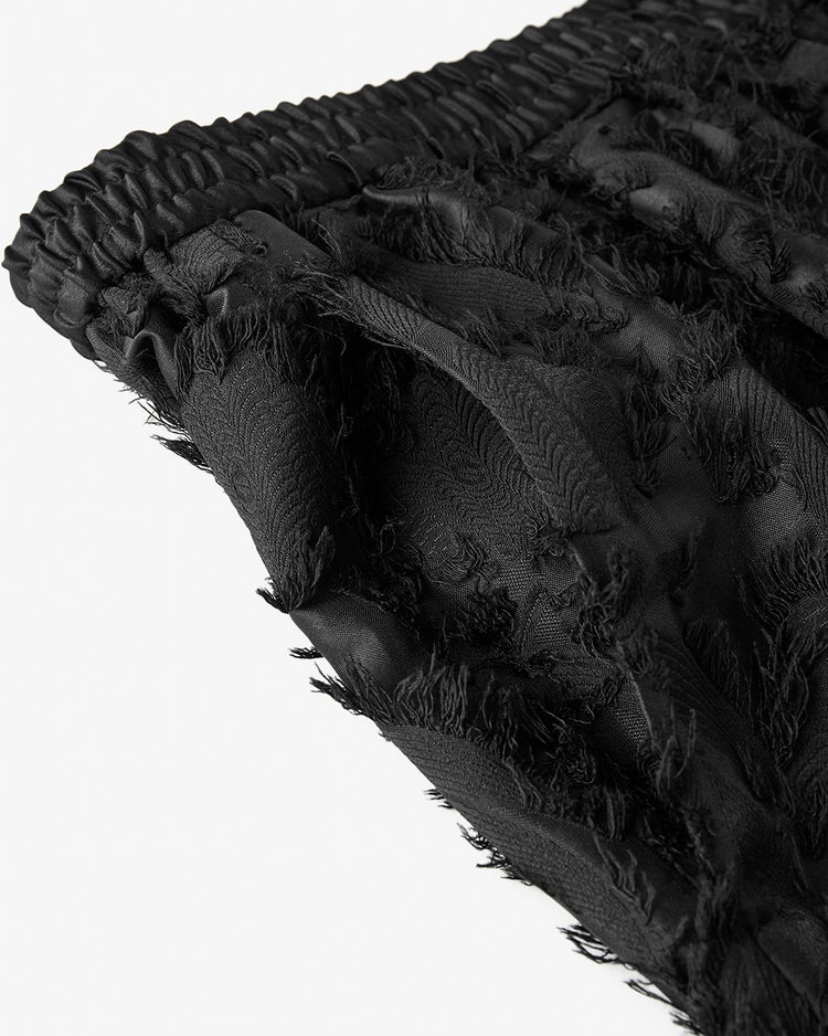 カットジャカード・ワイドパンツ 詳細画像 ブラック 4