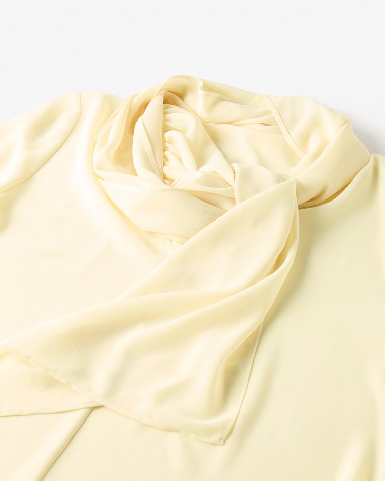 シアーシフォン・ストールブラウス 詳細画像 ペールイエロー 3