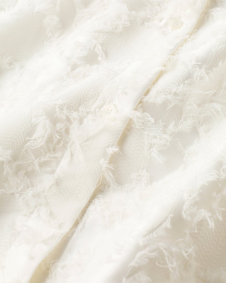 カットジャカード・フォルムシャツ 詳細画像 オフホワイト 3