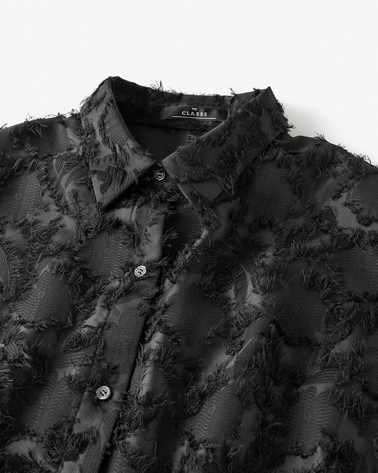 カットジャカード・フォルムシャツ 詳細画像 ブラック 2