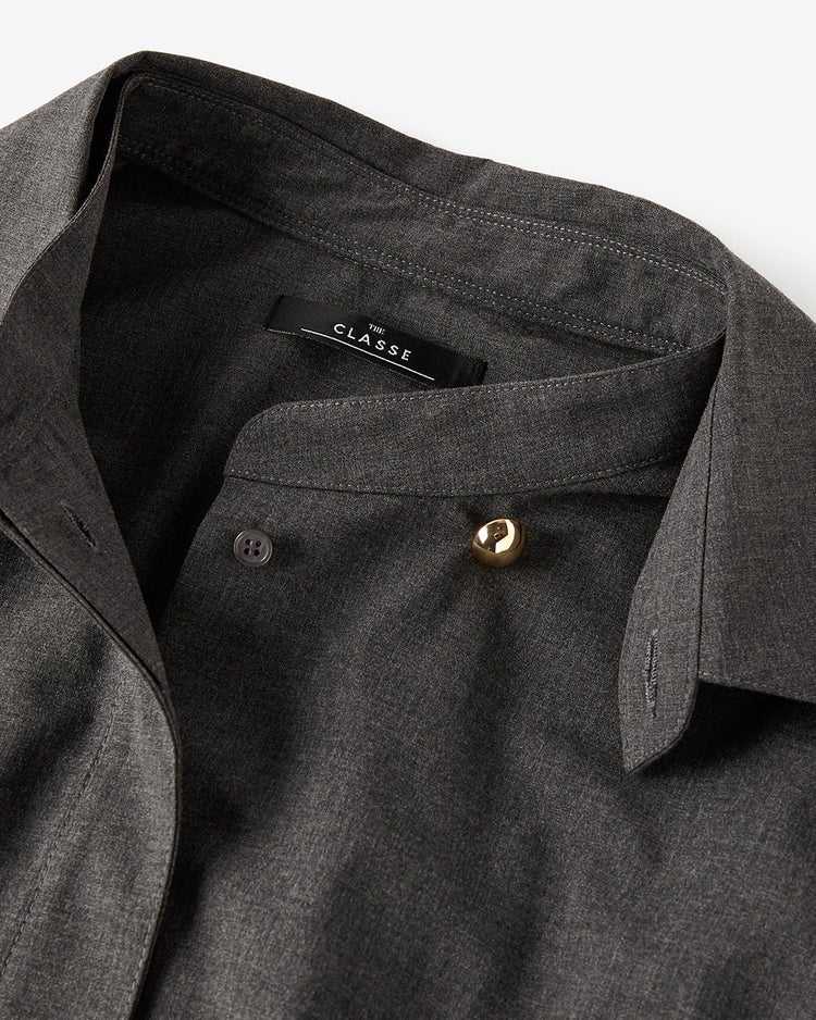 ストレッチビスコース・オーバーシャツ 詳細画像 チャコール 5