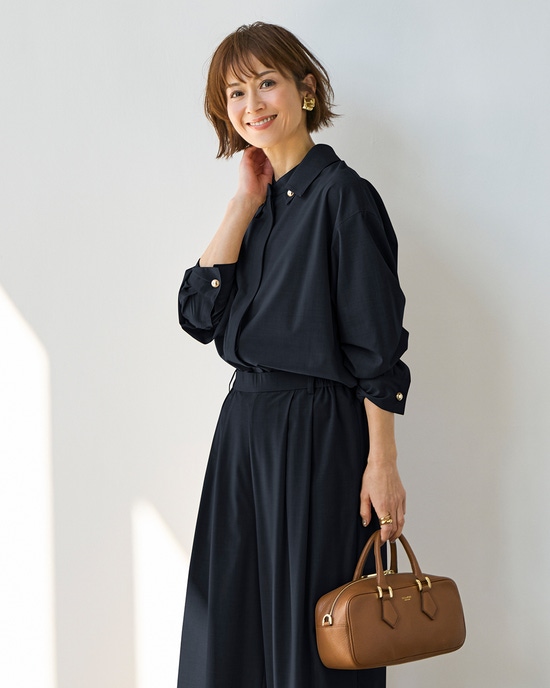 ストレッチビスコース・オーバーシャツ