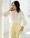 シルキーポプリン・ラッフルブラウス 詳細画像
