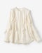 シルキーポプリン・ラッフルブラウス 詳細画像