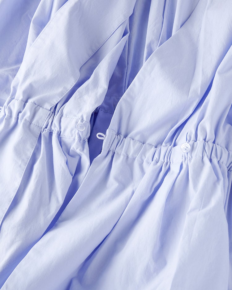 コットン混・カシュクールブラウス 詳細画像 サックス 4