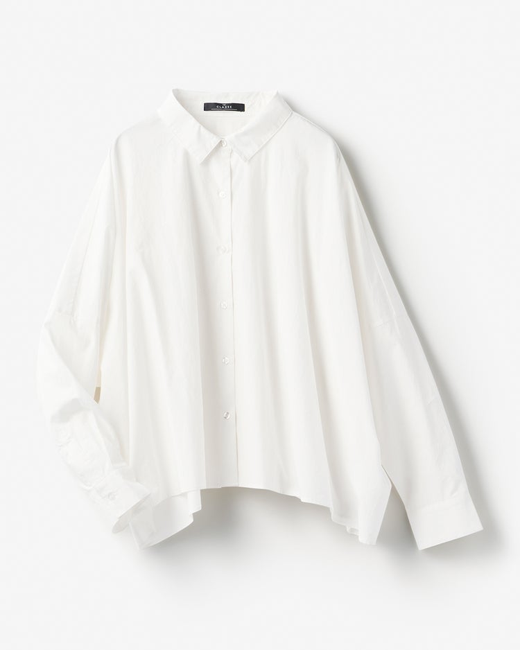 とろみコットン・スクエアワイドシャツ 詳細画像 ホワイト 2