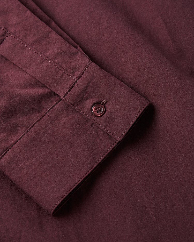 とろみコットン・スクエアワイドシャツ 詳細画像 ボルドー 5