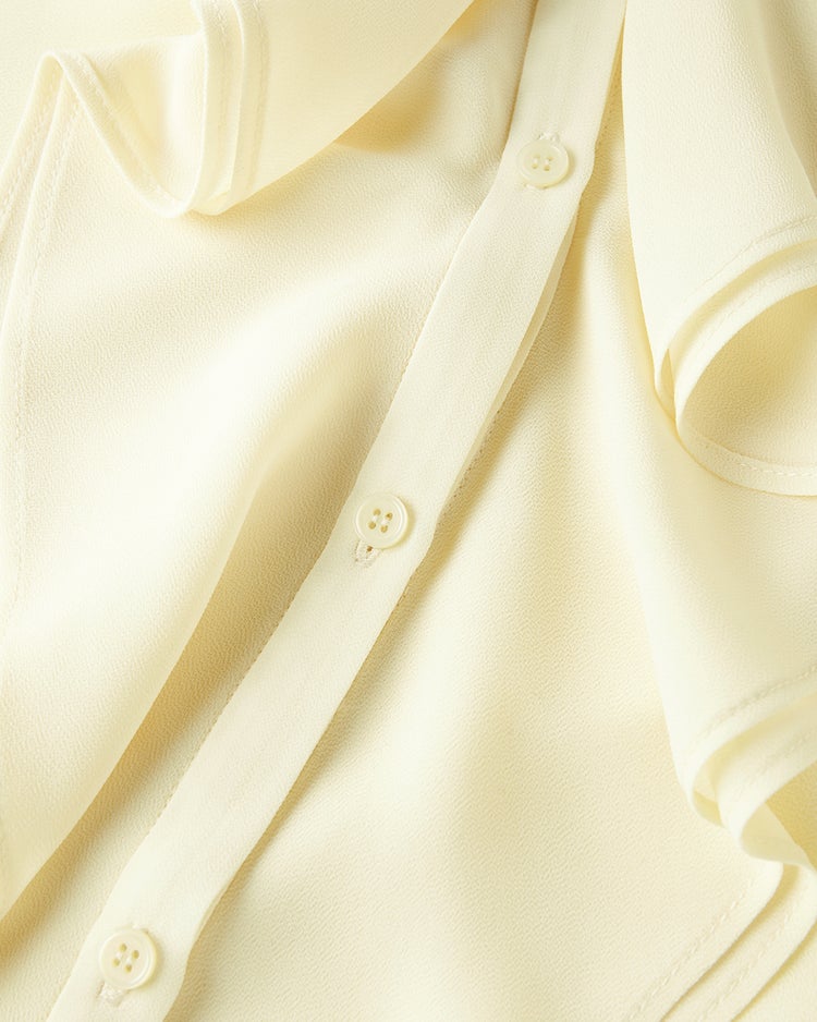 シアーシフォン・ラッフルフリルブラウス 詳細画像 ペールイエロー 3