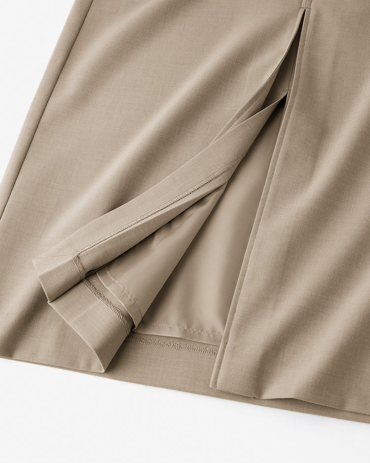 2WAYストレッチ・Iラインスカート 詳細画像 ベージュ 5