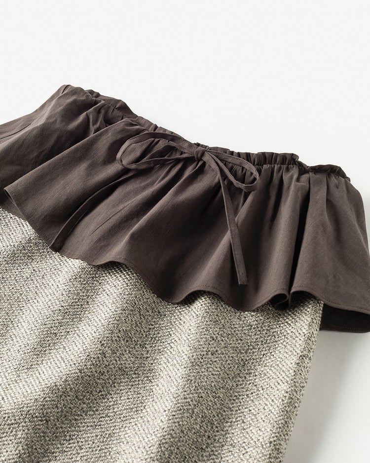 バスケット織り・2WAYペプラムスカート 詳細画像 グレーミックス 5