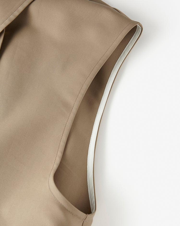 高密度ダブルクロス・ステンカラージレ 詳細画像 ダークベージュ 6