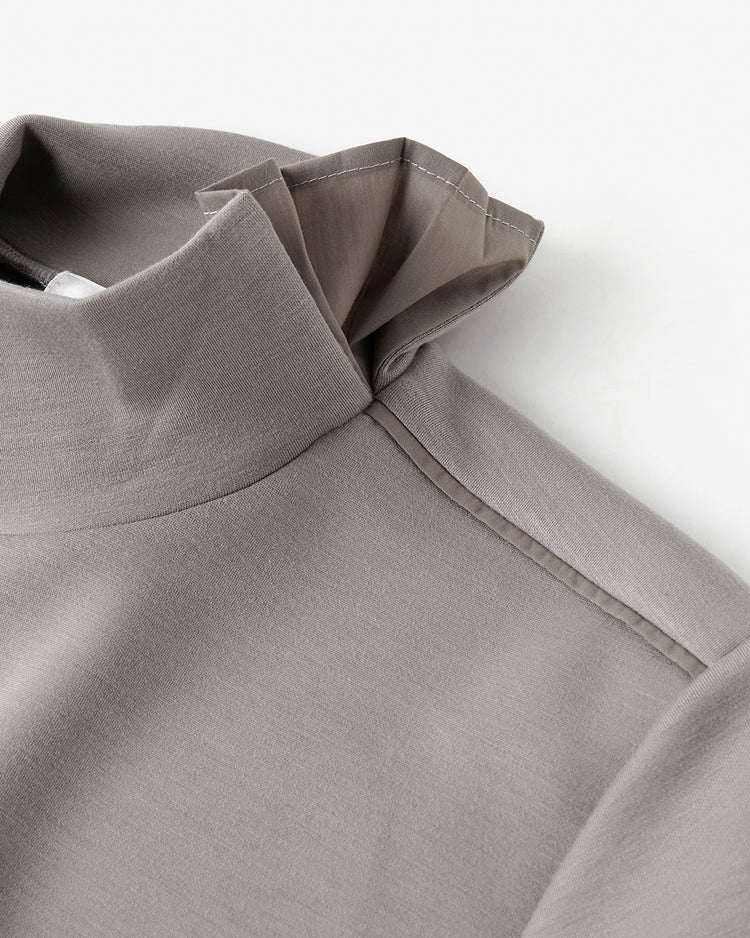 シルキーダンボール・異素材ハイネック 詳細画像 グレー 7