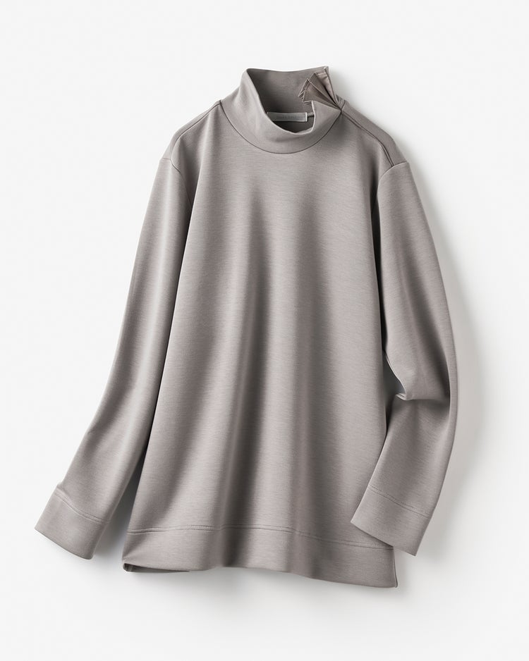 シルキーダンボール・異素材ハイネック 詳細画像 グレー 9