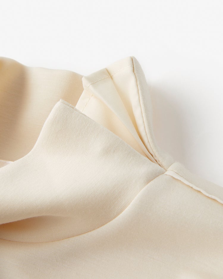 シルキーダンボール・異素材ハイネック 詳細画像 ライトベージュ 2