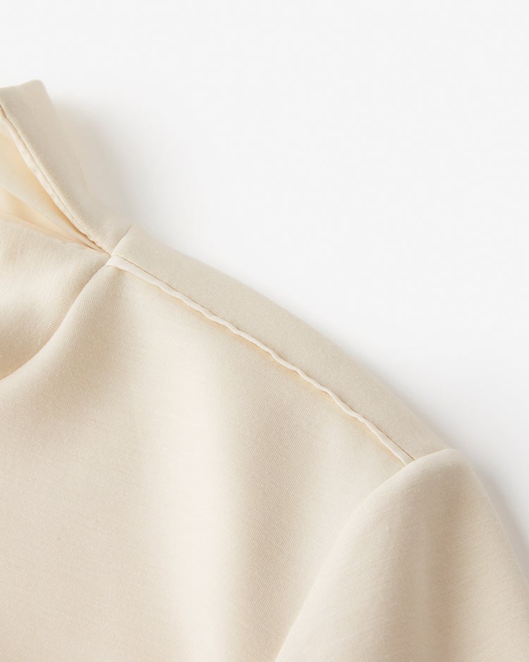 シルキーダンボール・異素材ハイネック 詳細画像 ライトベージュ 3