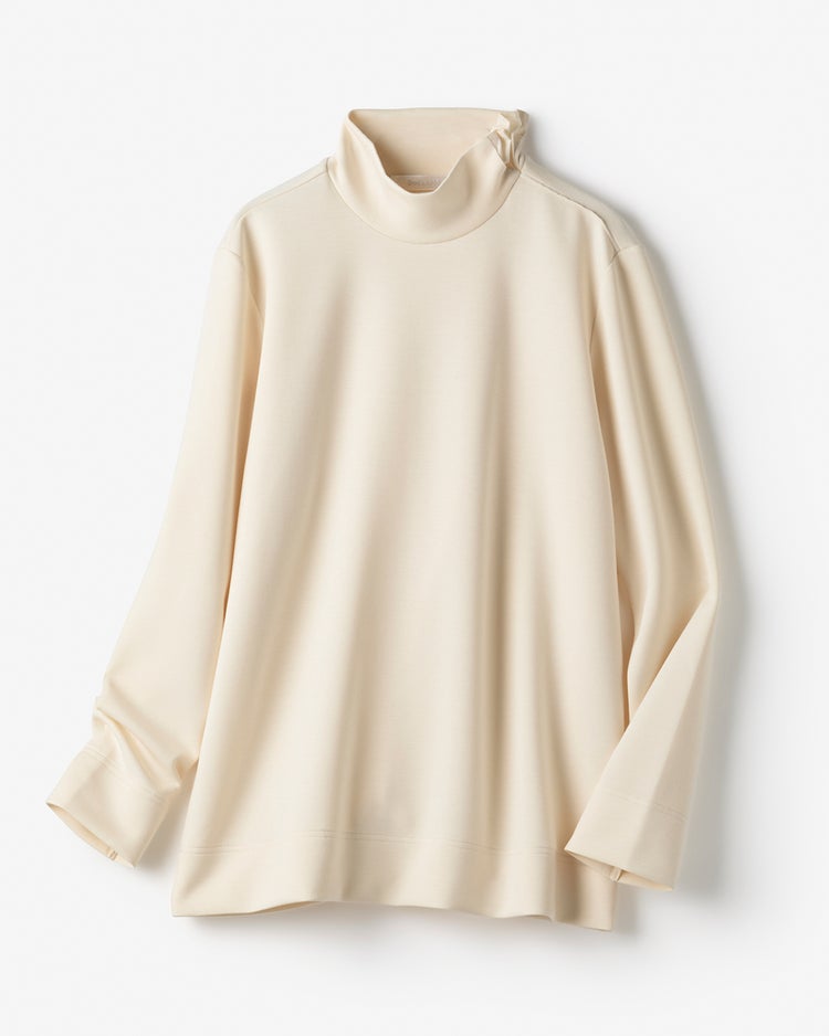 シルキーダンボール・異素材ハイネック 詳細画像 ライトベージュ 5