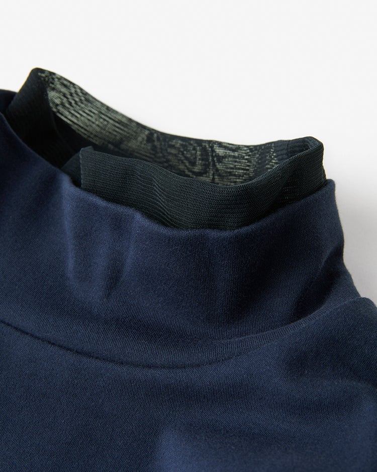 超長綿・チュールレイヤード風ハイネック 詳細画像 ネイビー 2