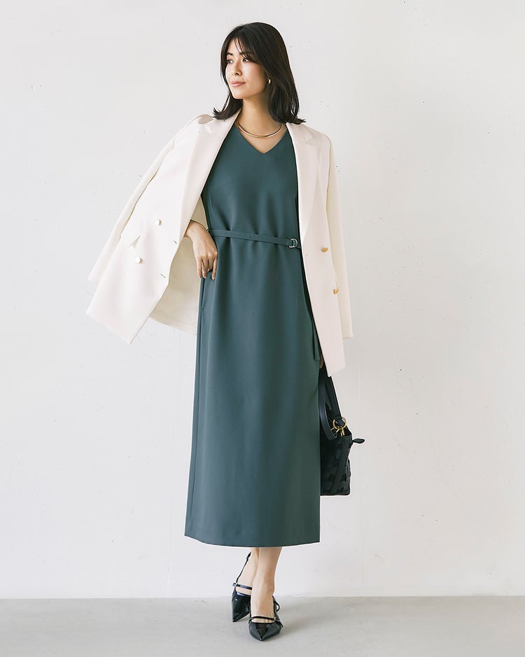 スポンジWクロス・ダブルブレストジャケット 詳細画像 オフホワイト 4