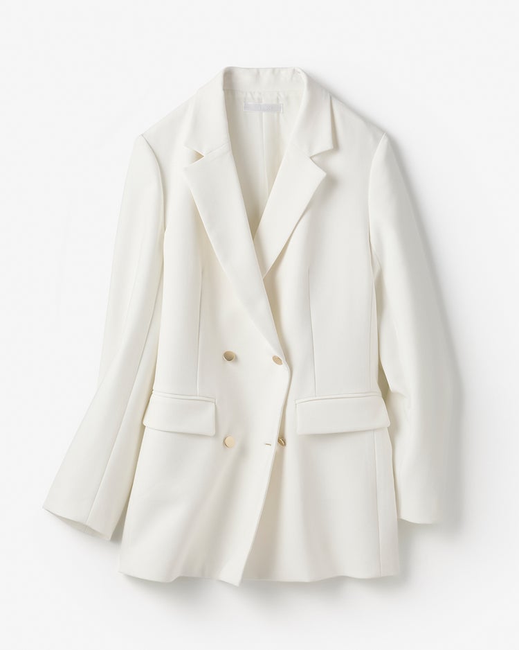 スポンジWクロス・ダブルブレストジャケット 詳細画像 オフホワイト 5