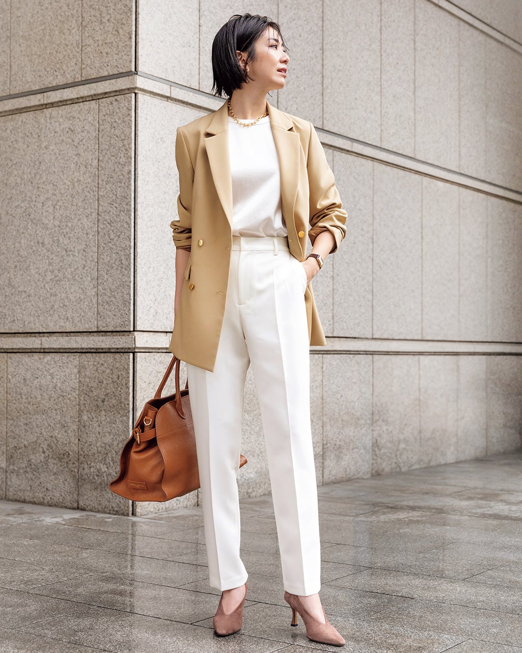 スポンジWクロス・ダブルブレストジャケット/DoCLASSE