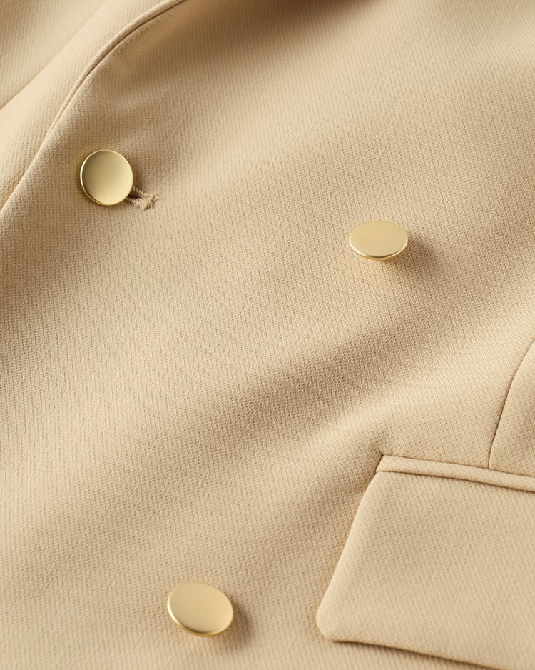 スポンジWクロス・ダブルブレストジャケット 詳細画像 ベージュ 3