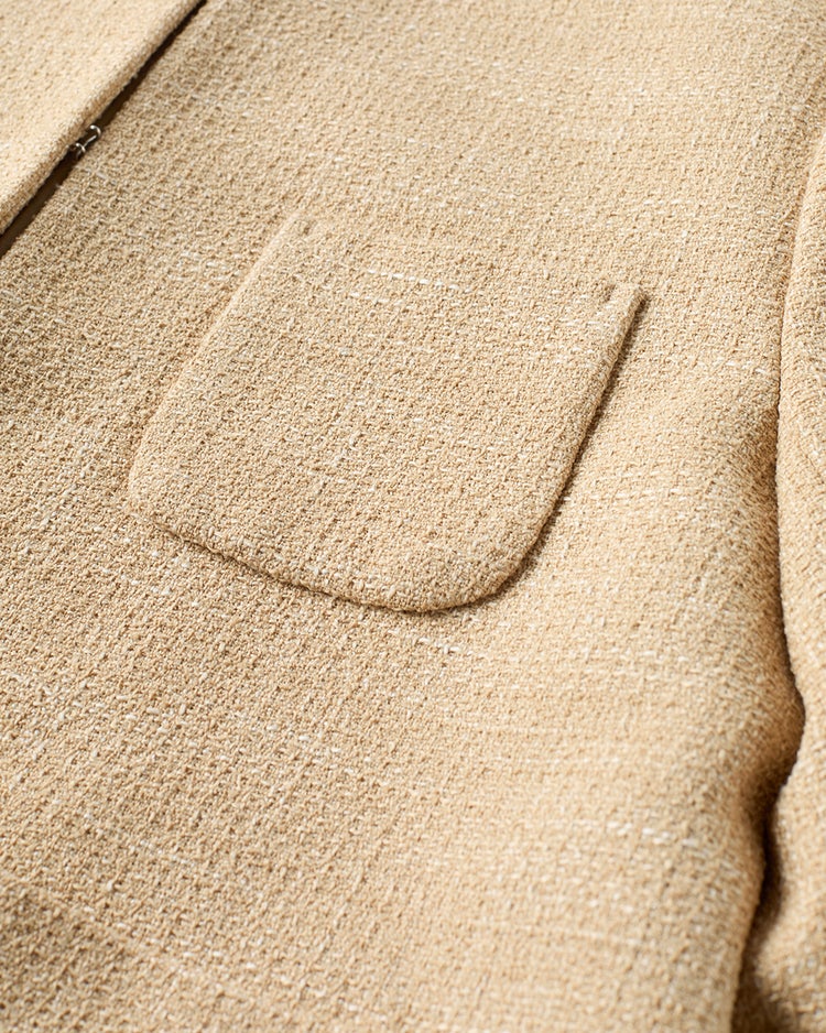 ツイード・ノーカラージャケット 詳細画像 ベージュ 4